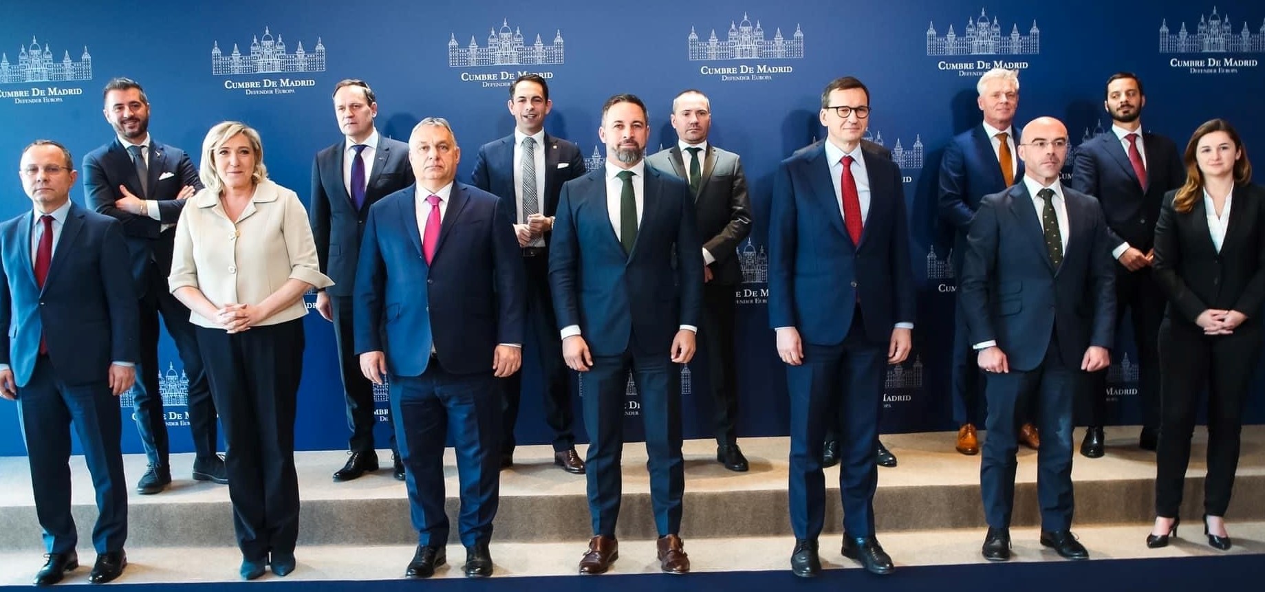 Paolo Borchia con Orban, Le Pen e Morawiecki: alla “cumbre de Madrid” la Lega per un centrodestra unito in Europa
