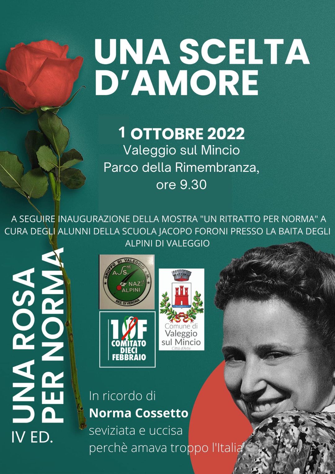 Una rosa per Norma Cossetto. La manifestazione in ricordo della martire istriana assassinata dai partigiani di Tito