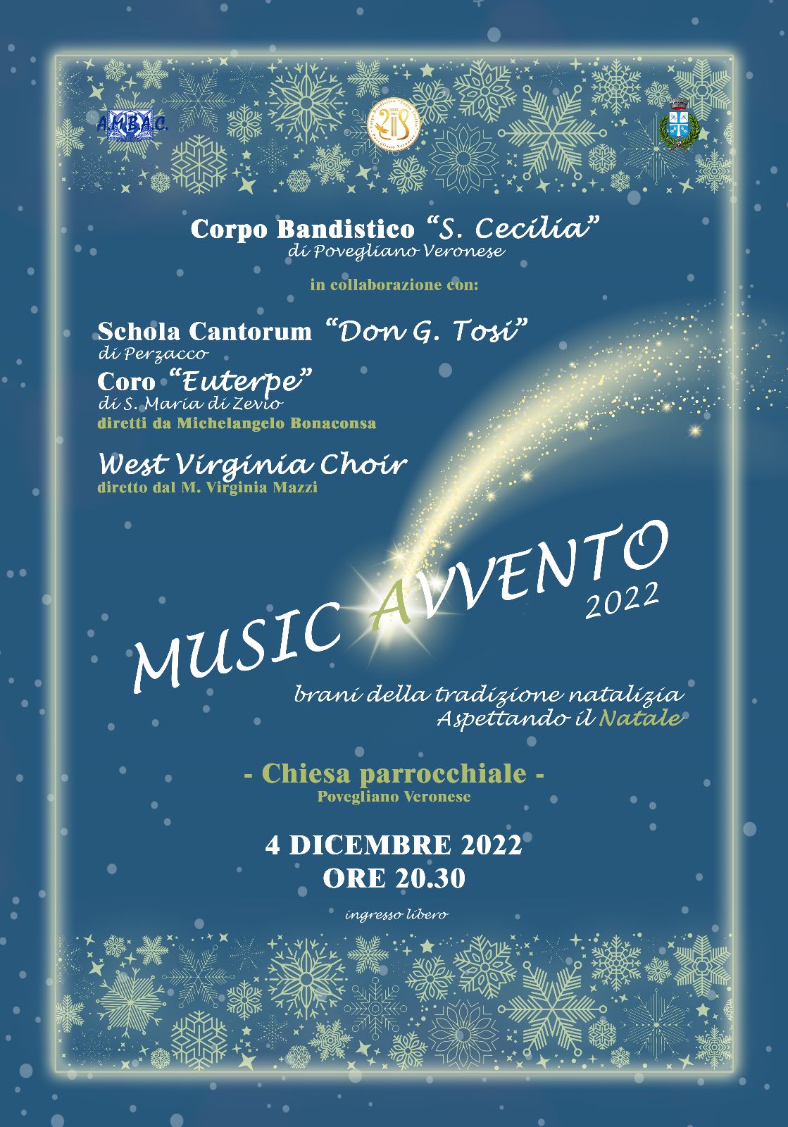 Povegliano: il 4 dicembre la Banda presenta “Music Avvento”  