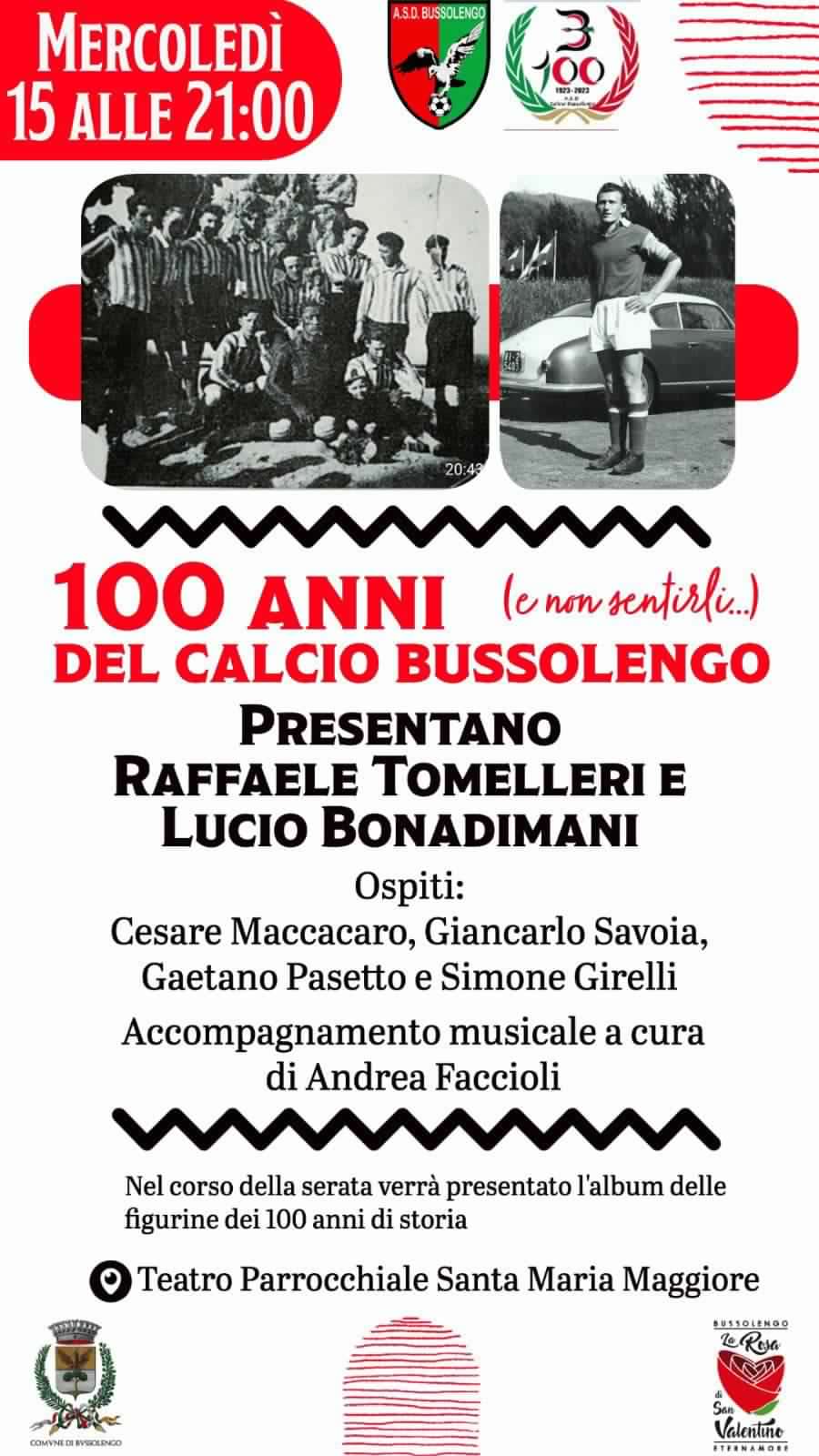 Calcio Bussolengo: questa sera “100 anni e non sentirli”