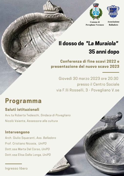 Povegliano: conferenza sugli scavi archeologici alla Muraiola