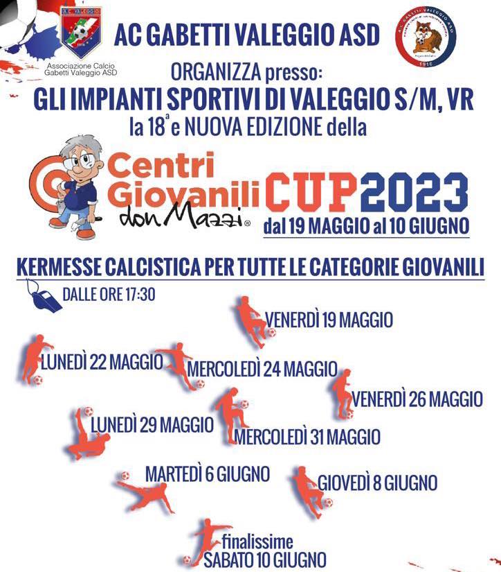Valeggio: al via la “Centri giovanili don Mazzi Cup 2023”