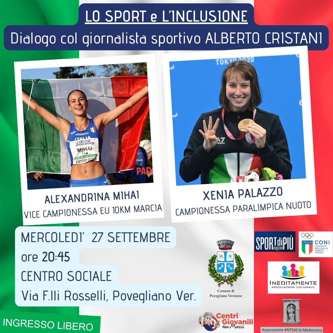 Povegliano: serata di sport e inclusione con le atlete Mihai e Palazzo