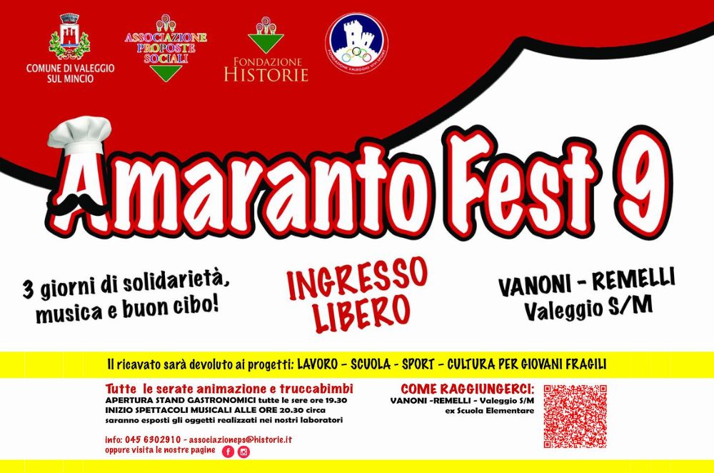 24-25 e 26 giugno: nona edizione dell’Amaranto Fest