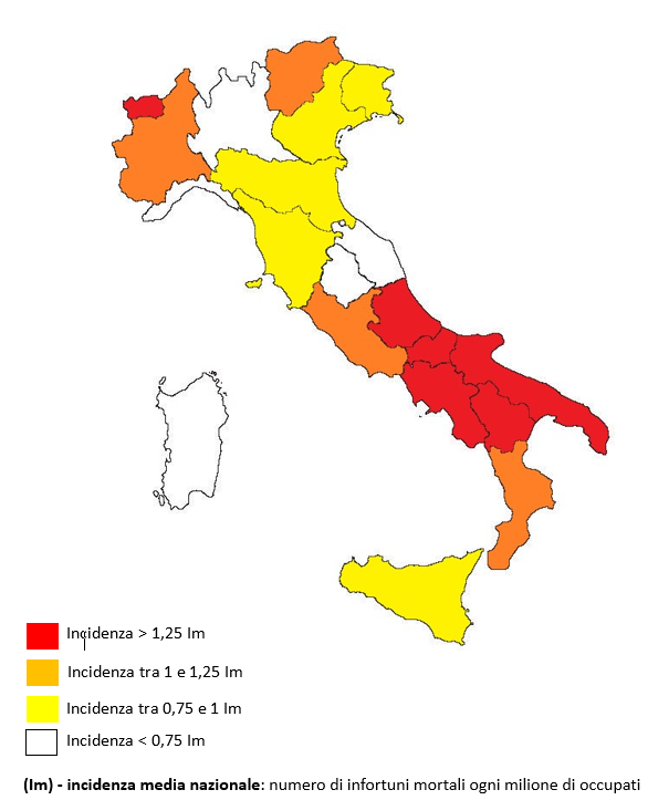 Veneto in zona gialla: troppi incidenti sul lavoro e mortalità in crescita del 30%
