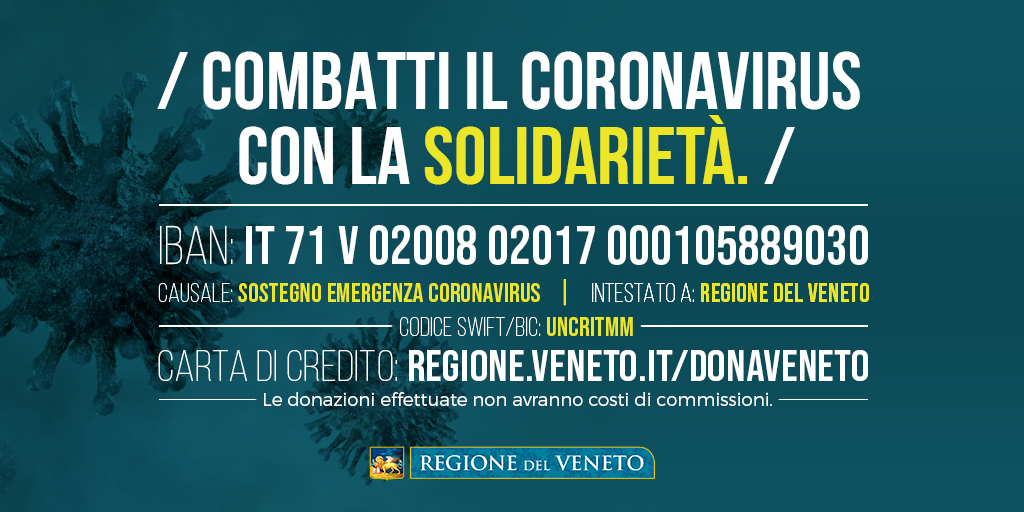 Covid-19, la situazione di oggi nel Veneto: appena 1.003 positivi, ma più 108 vittime. Tasso di contagio al 2,78%