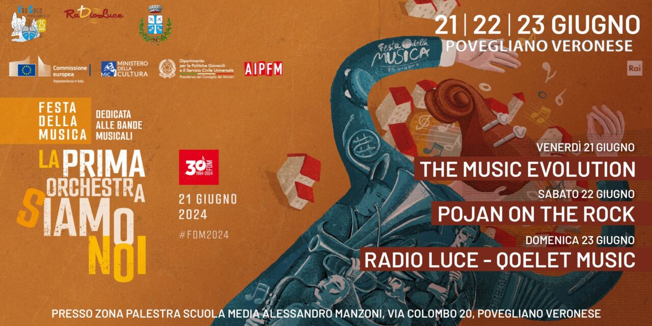 Povegliano, 21-22 e 23 giugno “Festa della Musica”