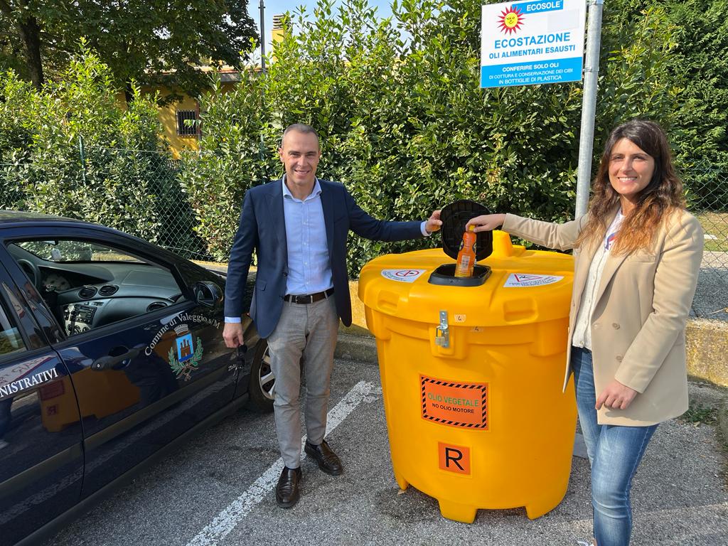 Valeggio sul Mincio, quattro nuove ecostazioni per raccogliere gli oli esausti domestici