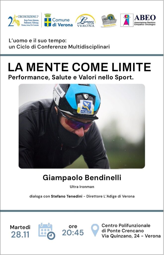 Sport estremo: domani sera 28 novembre a Ponte Crencano l'incontro con Giampaolo Bendinelli 