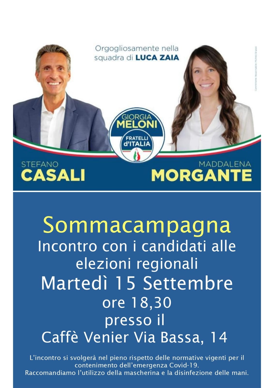 Casali e Morgante a Sommacampagna il prossimo 15 settembre