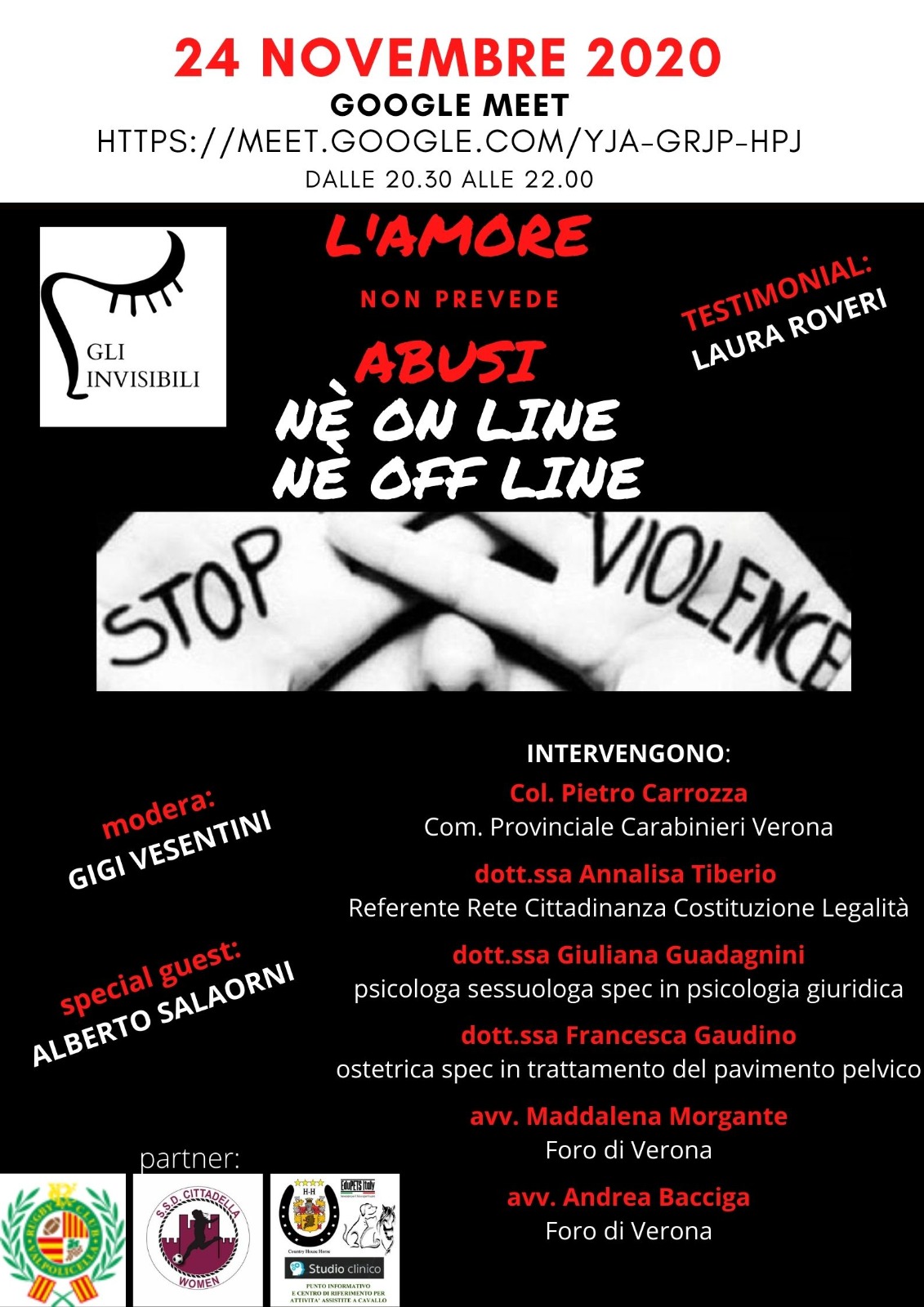 Giornata contro la violenza alle donne: su google meet martedì Laura Roveri si confronta con un pool di esperti