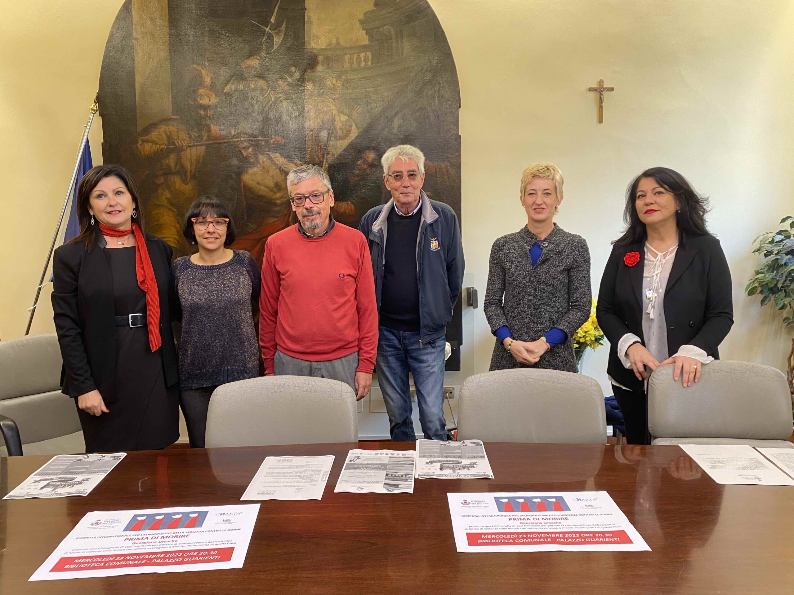 Castelli in Rosso. Presentata questa mattina l’iniziativa che vede uniti i comuni di Villafranca, Valeggio e Nogarole Rocca nella sensibilizzazione contro la violenza sulle donne. 