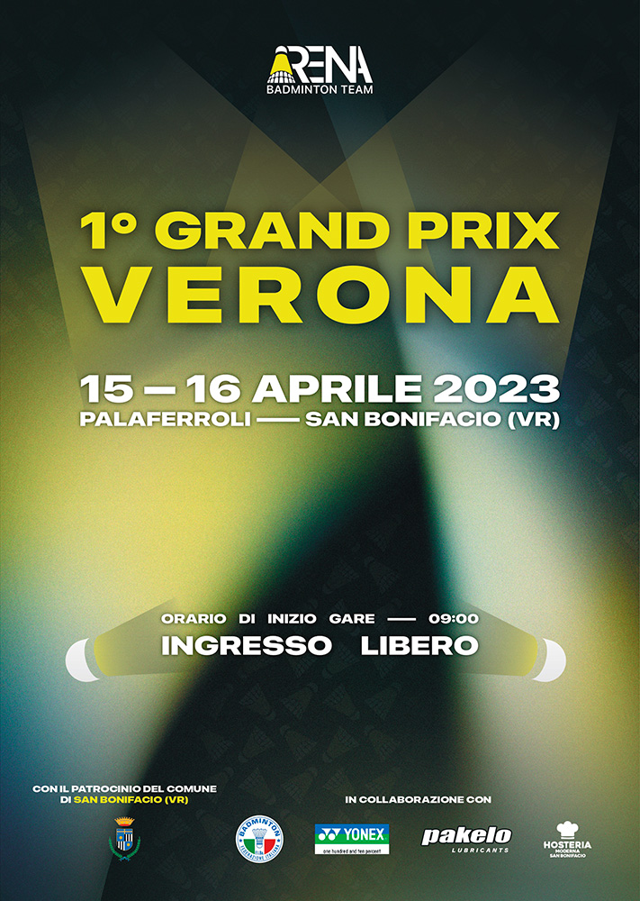 15-16 aprile, San Bonifacio capitale del badminton con il 1° torneo Grand Prix