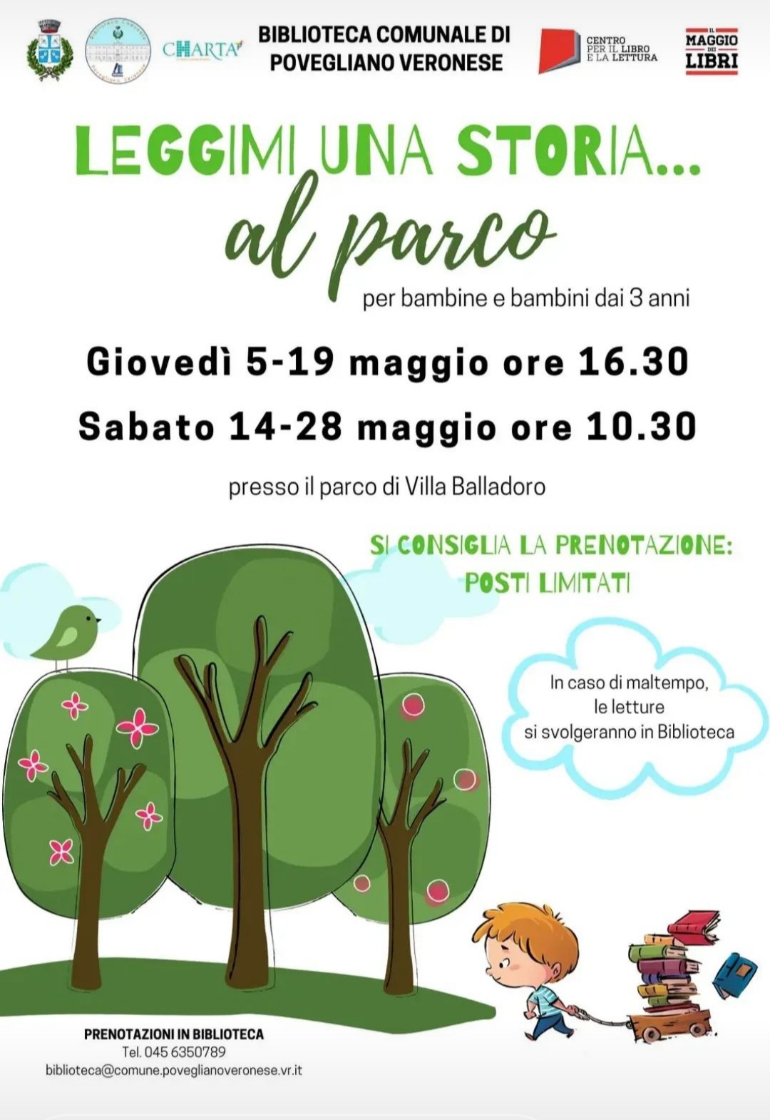 POVEGLIANO: LETTURE AL PARCO PER BAMBINI