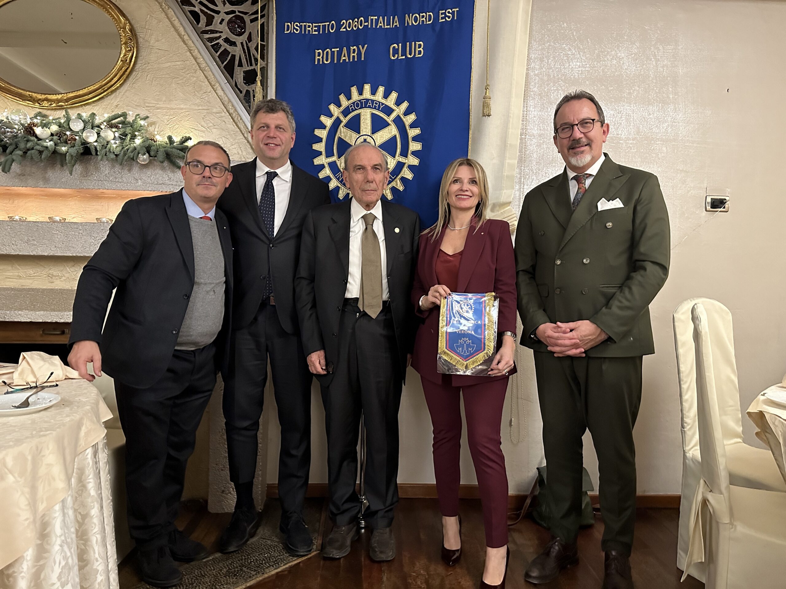 Rotary Club da sx Bontempini Federico Donadelli Nicolis DallOca ph Museo Nicolis scaled