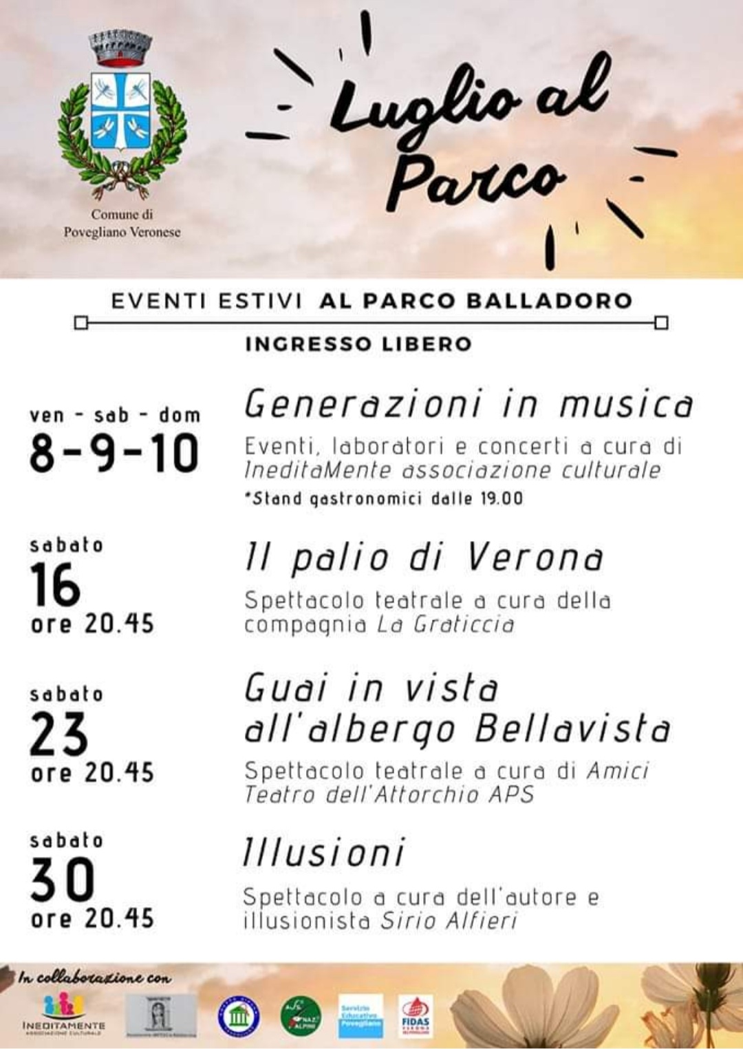 POVEGLIANO: ECCO GLI EVENTI DI “LUGLIO AL PARCO”