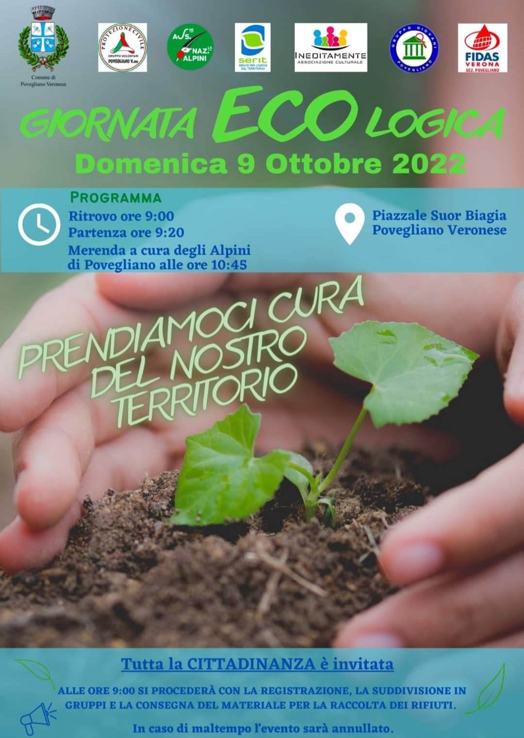 Povegliano: domenica 9 ottobre torna la Giornata Ecologica