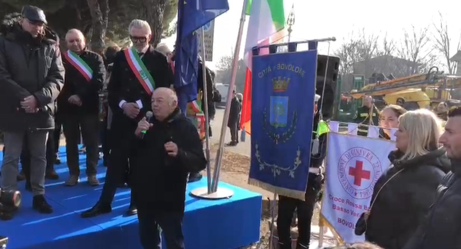 La protesta contadina alla Fiera agricola di S.Biagio a Bovolone 