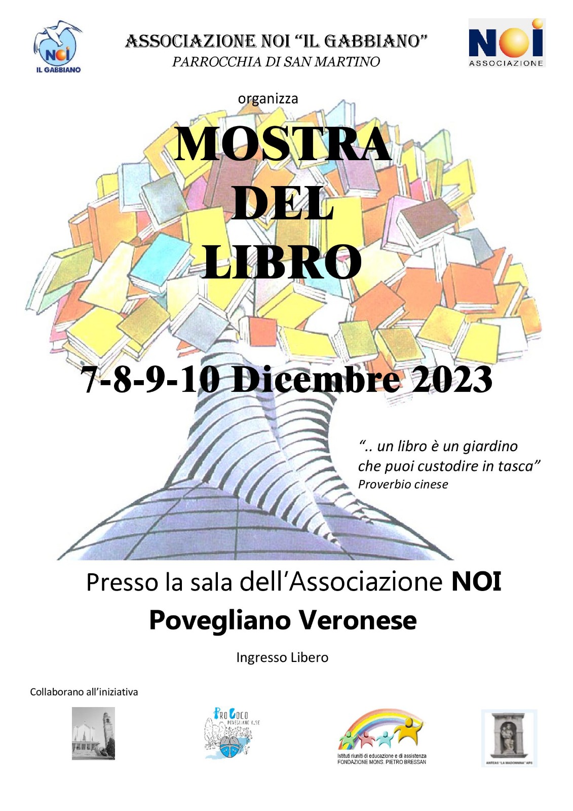 Povegliano: 7-8-9-10 dicembre mostra del libro al circolo Noi