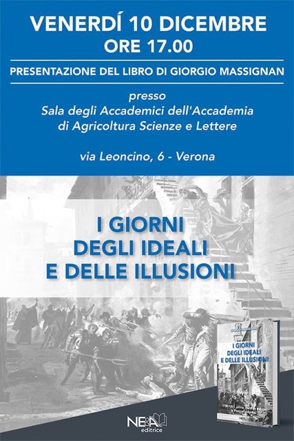 Massignan presenta il suo romanzo “I giorni degli ideali e delle illusioni”