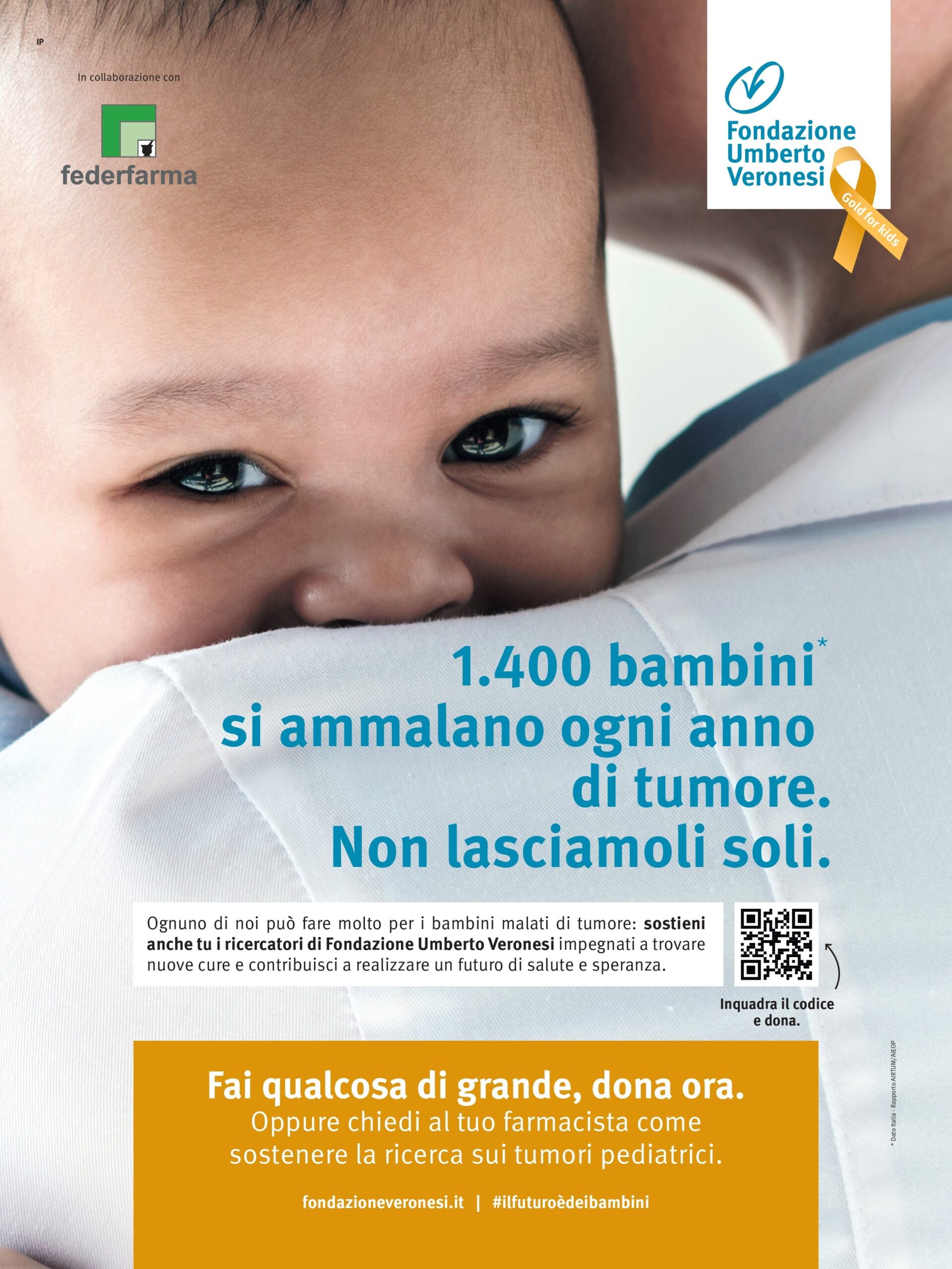 Gold for Kids: raccolta in farmacia per la Fondazione Veronesi