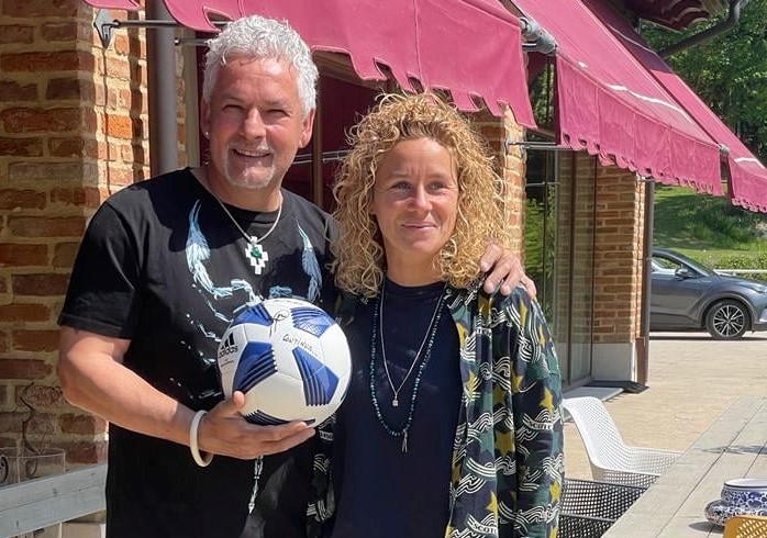 Valentina Boni (Chievo Women) incontra il suo idolo Roberto Baggio