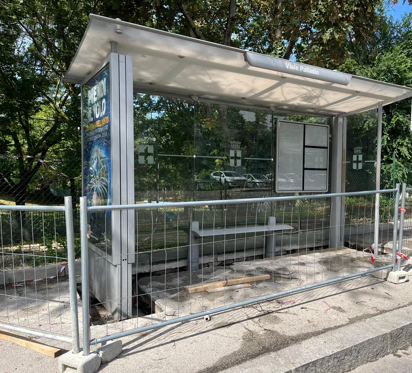 Una nuova fermata coperta in via Palladio per gli autobus a lunga percorrenza