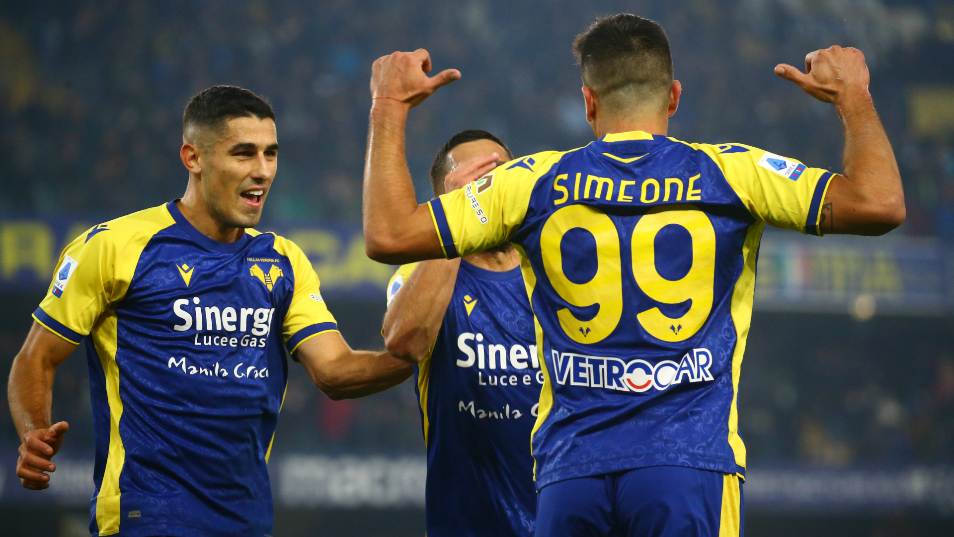 Grande vittoria del Verona sulla Juventus con due gol di Simeone