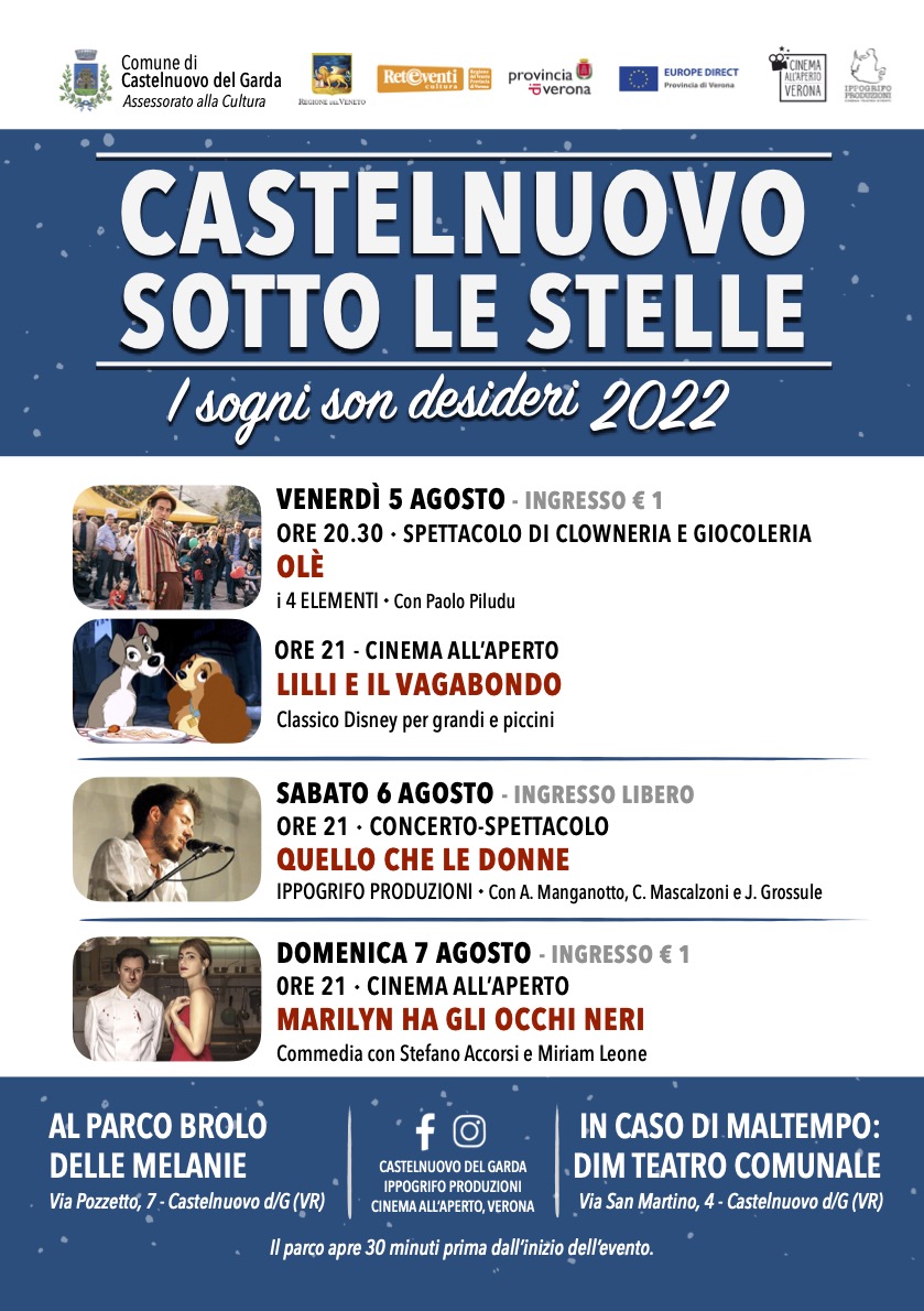 Castelnuovo, terza edizione di “Sotto le stelle”. Questo il cartellone