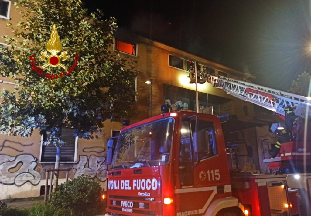 incendio viale Piave 2