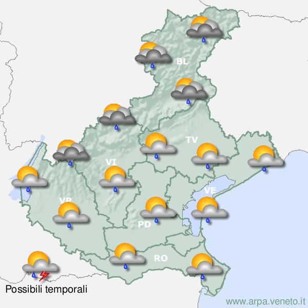 Meteo, domani si preannuncia una giornata difficile nel Veneto