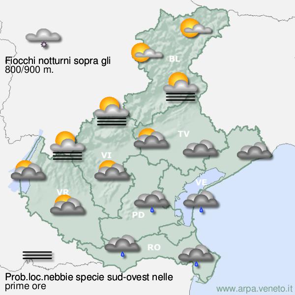 Meteo, da domani calano le precipitazioni ma resta lo stato di attenzione