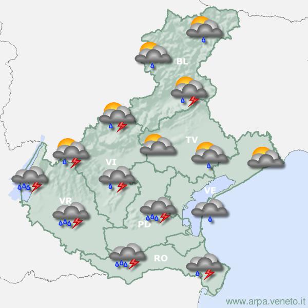 Meteo, ancora criticità per le forti piogge. Allerta sino a mercoledì sera