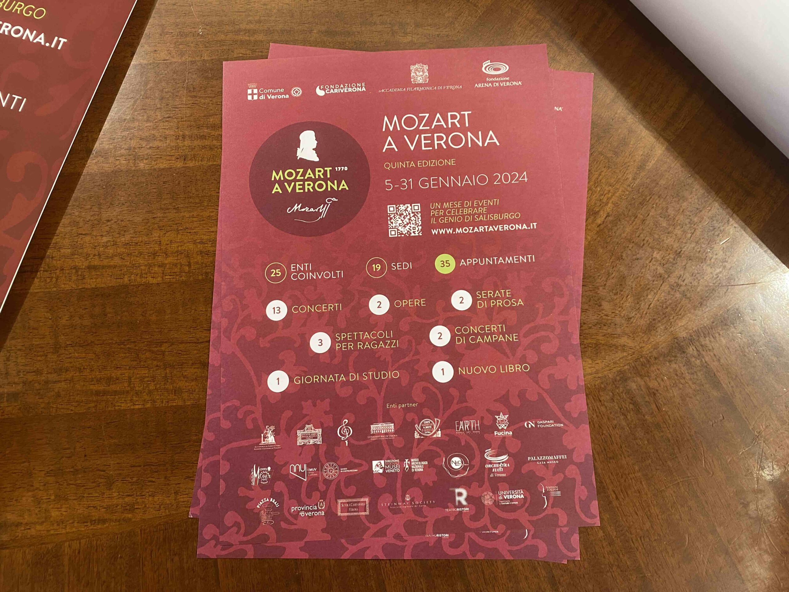 Al via la seconda settimana di “Mozart a Verona”. Dal 10 gennaio al 15 gennaio
