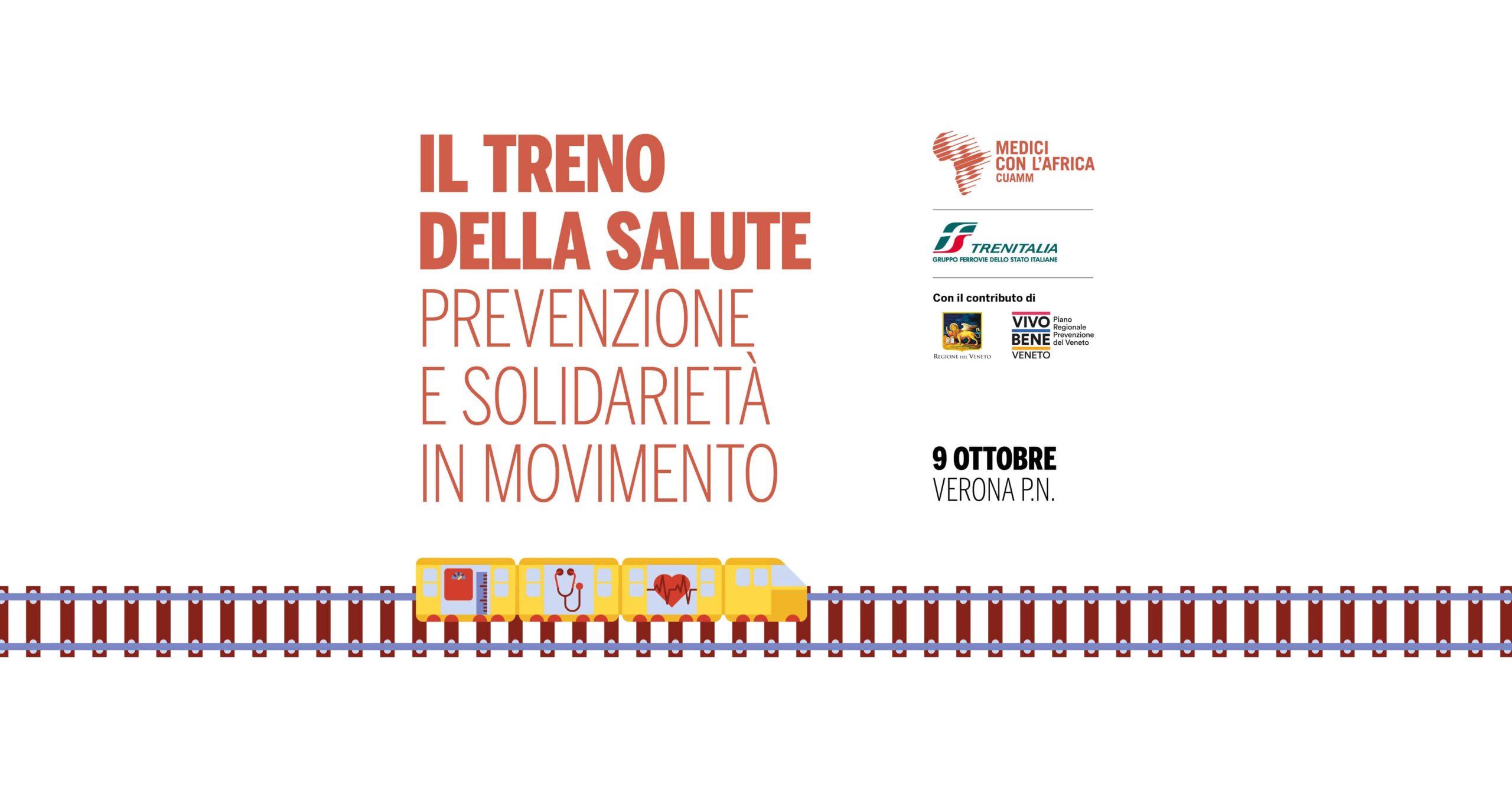 Il Treno della Salute Cuamm arriva a Verona: screening gratuiti e prevenzione oncologica