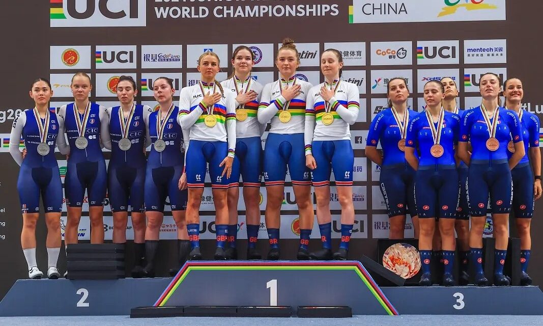 Bronzo per Asia Sgaravato con il quartetto azzurro ai mondiali Juniores su Pista in Cina