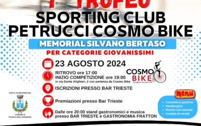 Povegliano, venerdì’ 23 agosto 1° Trofeo Sporting Club Petrucci Cosmo Bike