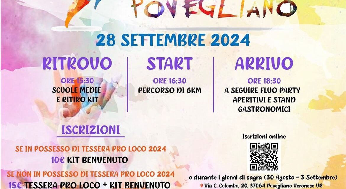 Color Run, la corsa colorata torna a Povegliano