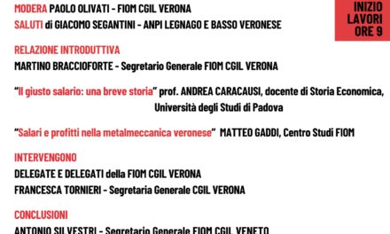 FIOM Cgil, l’assemblea di domani mette nel mirino la mancata redistribuzione dei guadagni super delle industrie scaligere