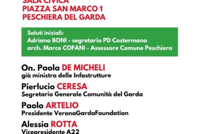 Collettore del Garda: incontro pubblico lunedì a Peschiera. Tra gli ospiti anche Paola De Micheli