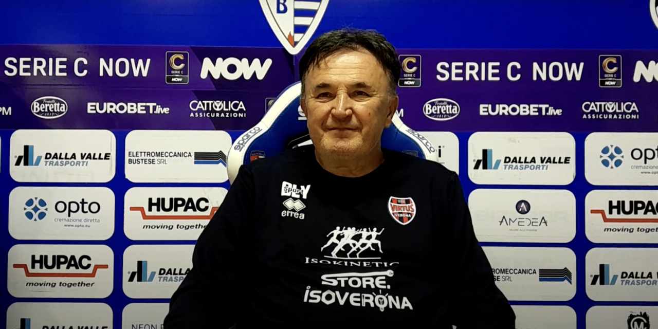 Pareggio esterno della Virtus Verona con la Pro Patria. Gigi Fresco: “Pareggio giusto, ma qualche rammarico sul goal. Contento per Contini”