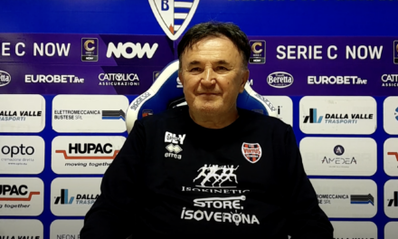 Pareggio esterno della Virtus Verona con la Pro Patria. Gigi Fresco: “Pareggio giusto, ma qualche rammarico sul goal. Contento per Contini”