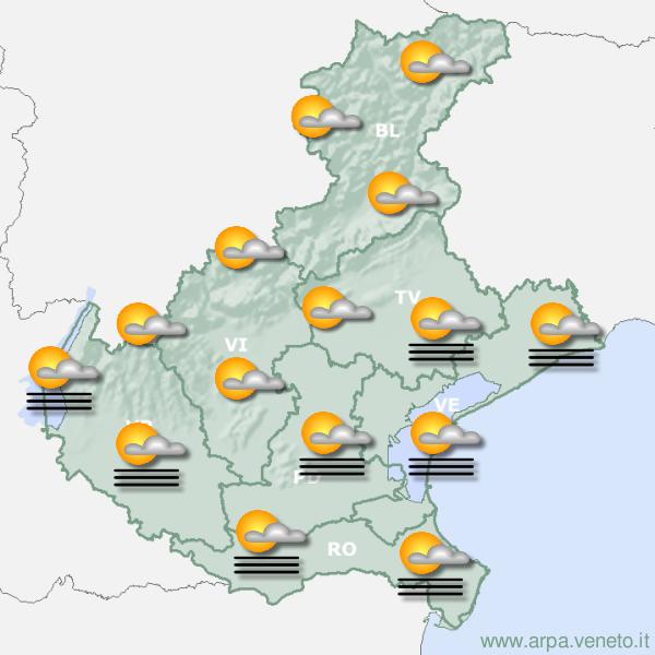 Meteo, ecco cosa ci attende nei prossimi giorni. Arpav: attenzione alle nebbie notturne in pianura