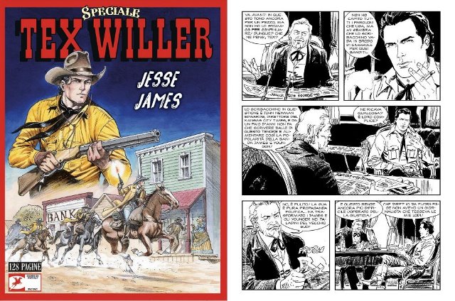 La leggenda incontra la leggenda: in edicola Tex Willer alle prese con Jesse James, il bandito gentiluomo