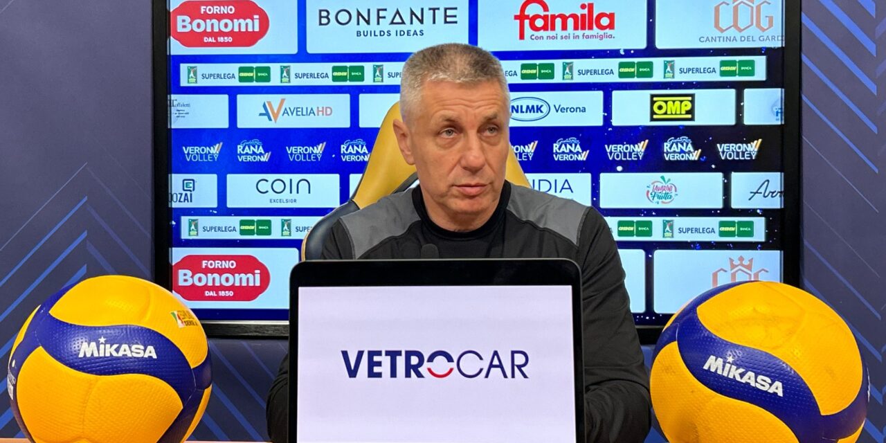 Rana Verona impegnata sabato a Cisterna. Stoytchev sull’infortunio di Dzavoronok: “Sono curioso di vedere come reagisce la squadra”