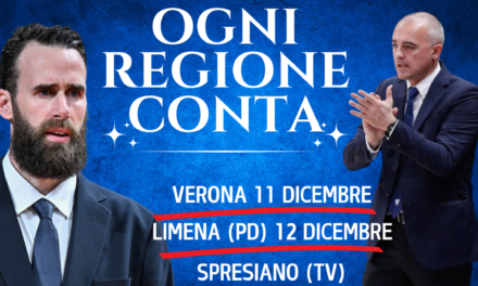 “Ogni regione conta” dall’11 al 13 dicembre in Veneto. Primo appuntamento domani a Verona con Gigi Datome