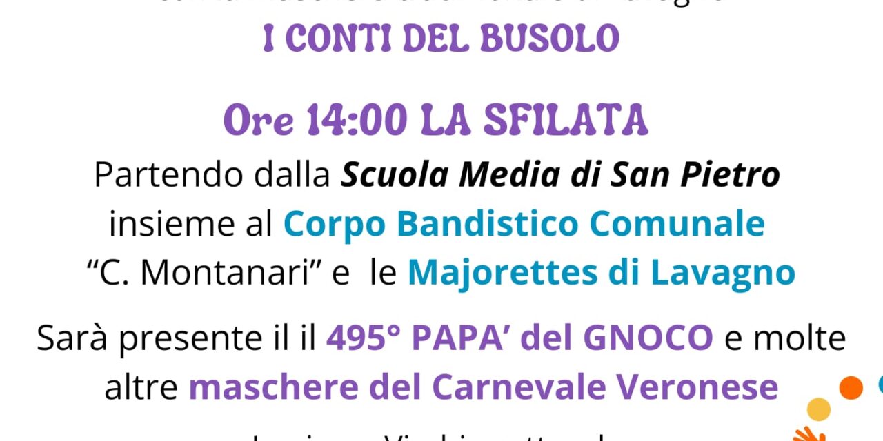 Il Carnevale di Lavagno, dal 31 gennaio al 3 febbraio