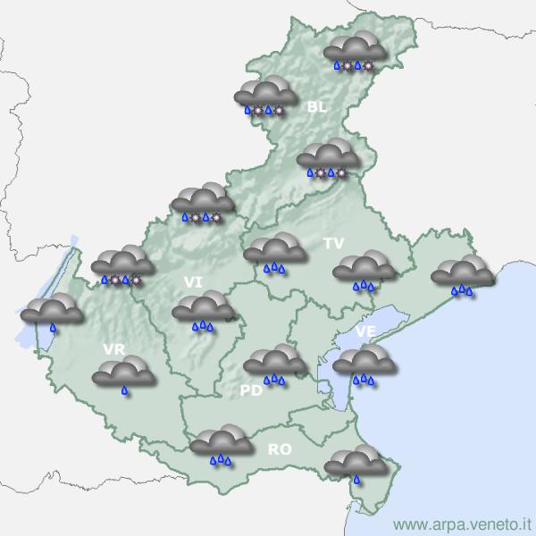 Meteo, ancora pioggia oggi ma si va verso una schiarita